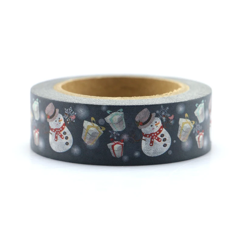 

10M Roll Snowman Christmas Washi Tape Scrapbooking Tools Cute Cinta Adhesiva Decorativa Masking Tape Japanese Office Stationery