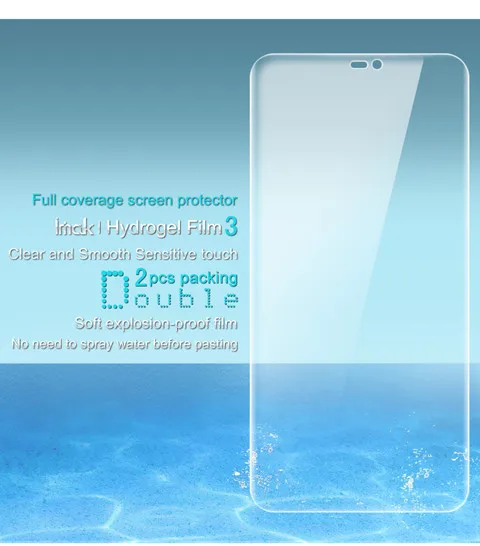 IMAK для Oneplus 7 Pro 6 6T Hydrogel III защитная пленка для экрана 2 шт. мягкая защитная пленка с полным покрытием для задней и передней панели - Цвет: front screen 2pcs