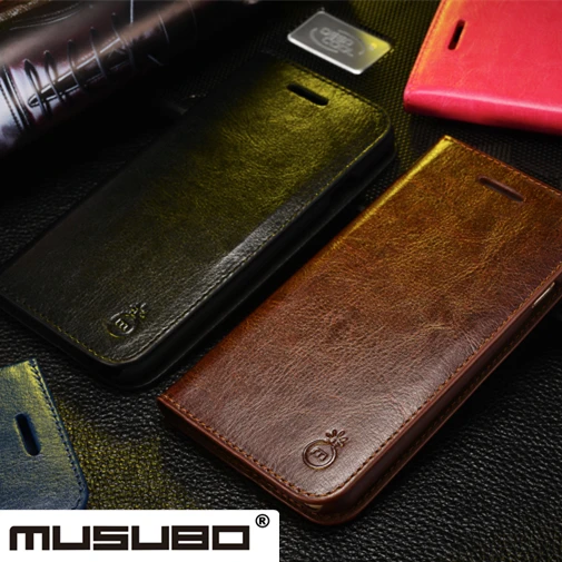 

Musubo High Quality Leather Cover For iPhone 6 6s plus 8 7 5 Card Holder Flip Wallet Case for Samsung Galaxy Note 8 S6 edge Plus