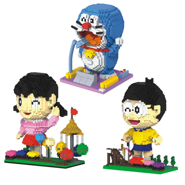 

Cute Doraemon diamond particle building blocks Compatible friend Children's educational Kids toys collectible
