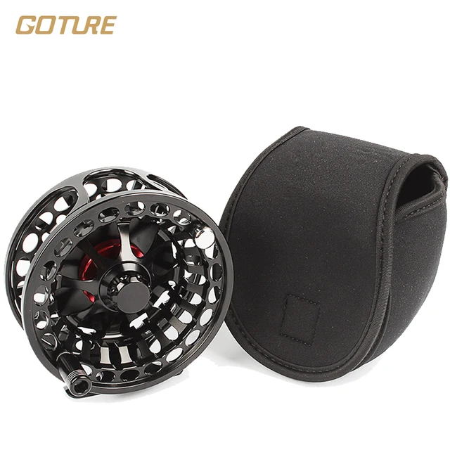 Cheap Goture 3/5, 5/7, 7/9 WT Aluminum Alloy Fly Fishing Reel Drag Sealed Saltwater Waterproof CNC Lightweight Fly Reel Coil 2+1 BB