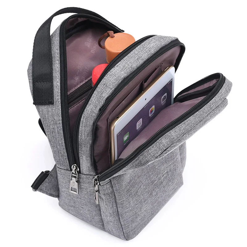Men Women Backpack Anti Theft Teenager Canvas Chest Bag Large Casual USB Rechargeable Boy Single Shoulder Sac A Dos Homme BP0223 (4)