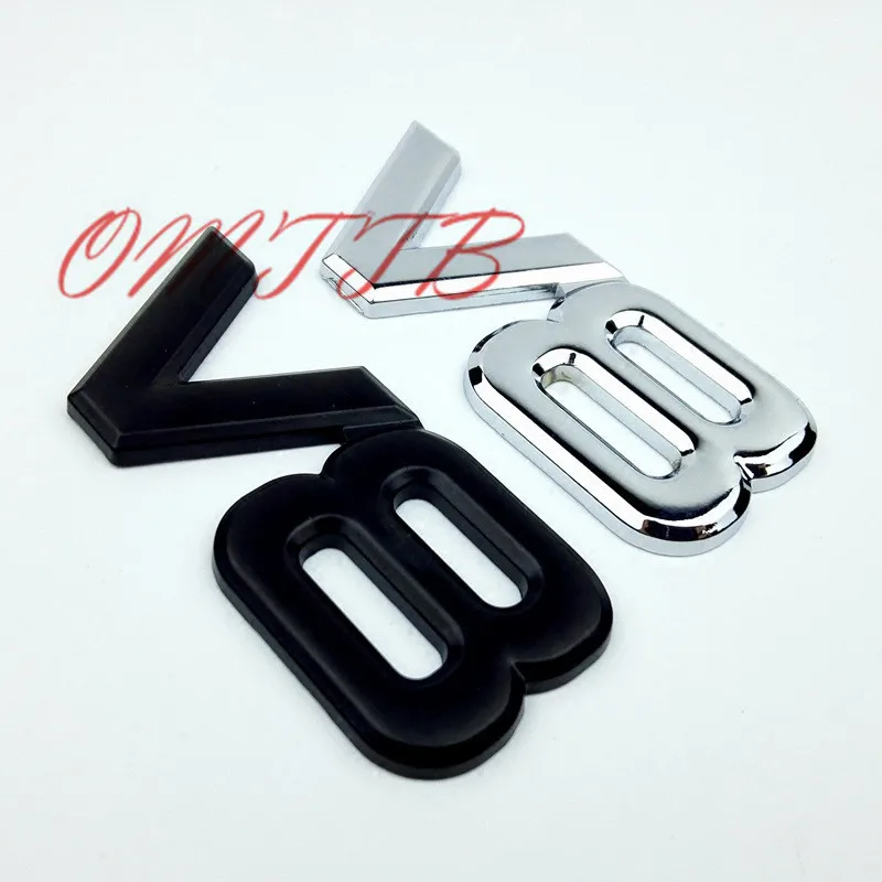 ABS цинковый сплав 3D V8 Двигатели для автомобиля смещение значка автомобиля V8 эмблема логотип Стикеры V8 Авто Наклейка знак автомобиля-