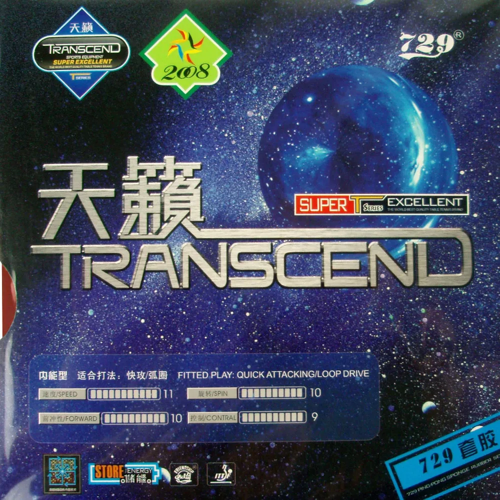 729 TRANSCEND-729 пунктов-в настольный теннис пинг-понга резины с губкой