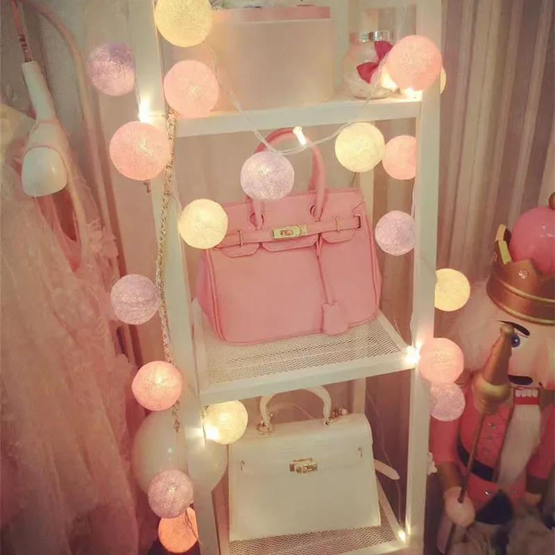 Baby room Party Kid/'s room 4M COTTON BALL LED BATTERY OPERATED STRING LIGHTS