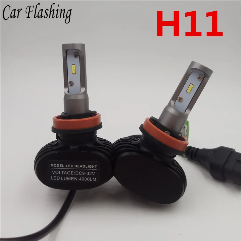 

Car Flashing 2pcs S1 H1 Bulb H7 H11 H4 9005 9006 LED Headlight 50W 8000LM Auto N1 HB4 hi/lo HB3 Bulb Fog Light 6500K CSP Lamp