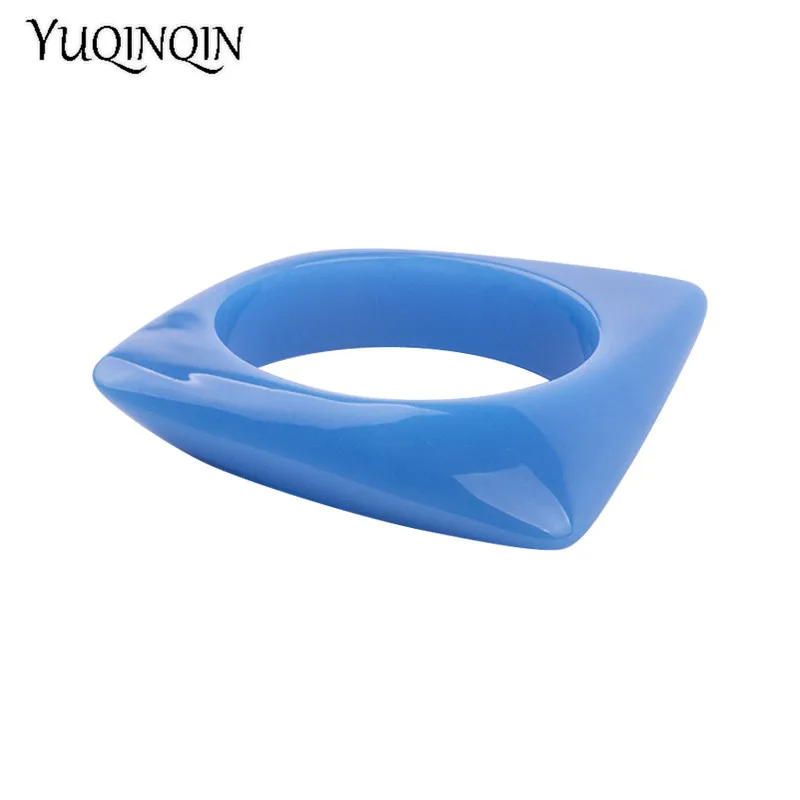 

Trendy Resin Cuff Bracelets Bangles for Women New Fashion Geometric Blue Acrylic Bracelet Female Simple Charm Party Jewelry