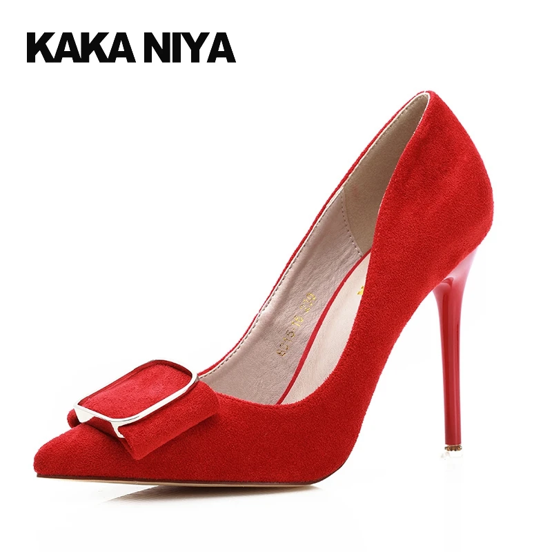 

Pointed Toe Pumps 4 Inch Heels Wedding Shoes 34 Small Size Thin High Bride Women Extreme Bow 2017 Red Formal Sexy Green Dress