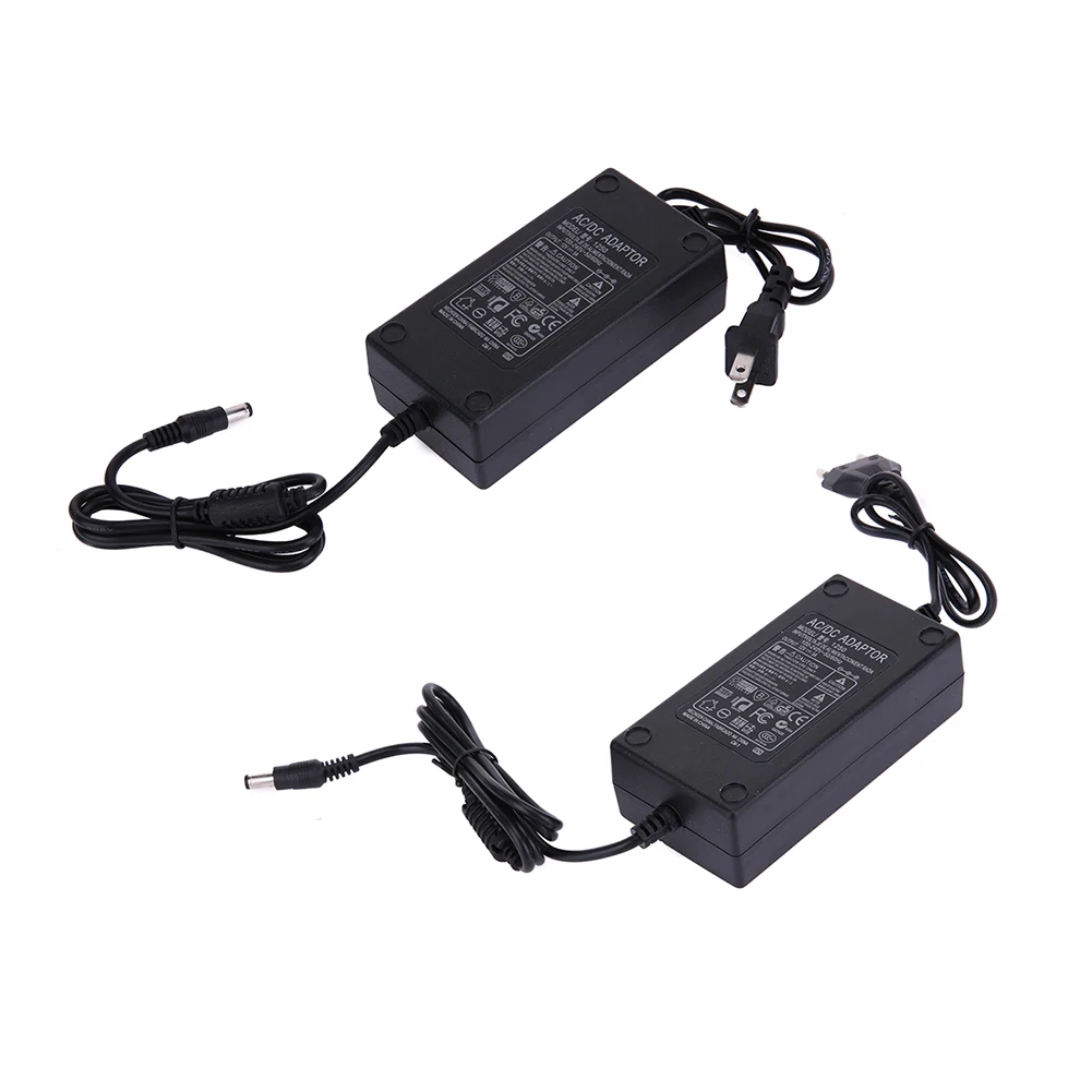 

DC 12V 5A Power Supply Adapter , 12V AC to DC Power Adapter Dual Cable Charger Converter 5.5x2.1-2.5mm for LCD TV Lighting