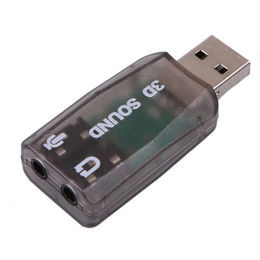 

USB 2.0 Sound Card 3D USB Audio 5.1 Channel External Adapter 3.5mm Mic Speaker Earphone Audio Interface For Laptop PC Micro Data