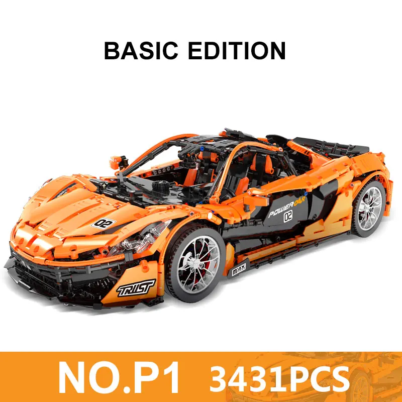 20087 DHL приложение Радиоуправляемая машина совместима с MOC-16915 McLaren P1 гоночный автомобиль набор строительных блоков приложение RC детские игрушки для детей - Цвет: no motor function