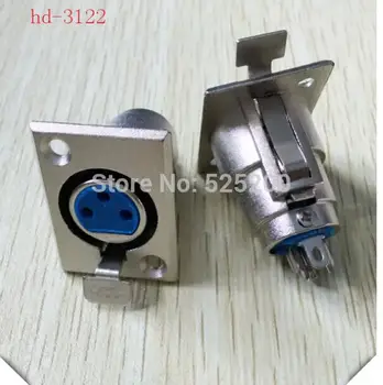 

20 PCS metal XLR 3-Pin Female Chassis Panel Mounted Socket Connector