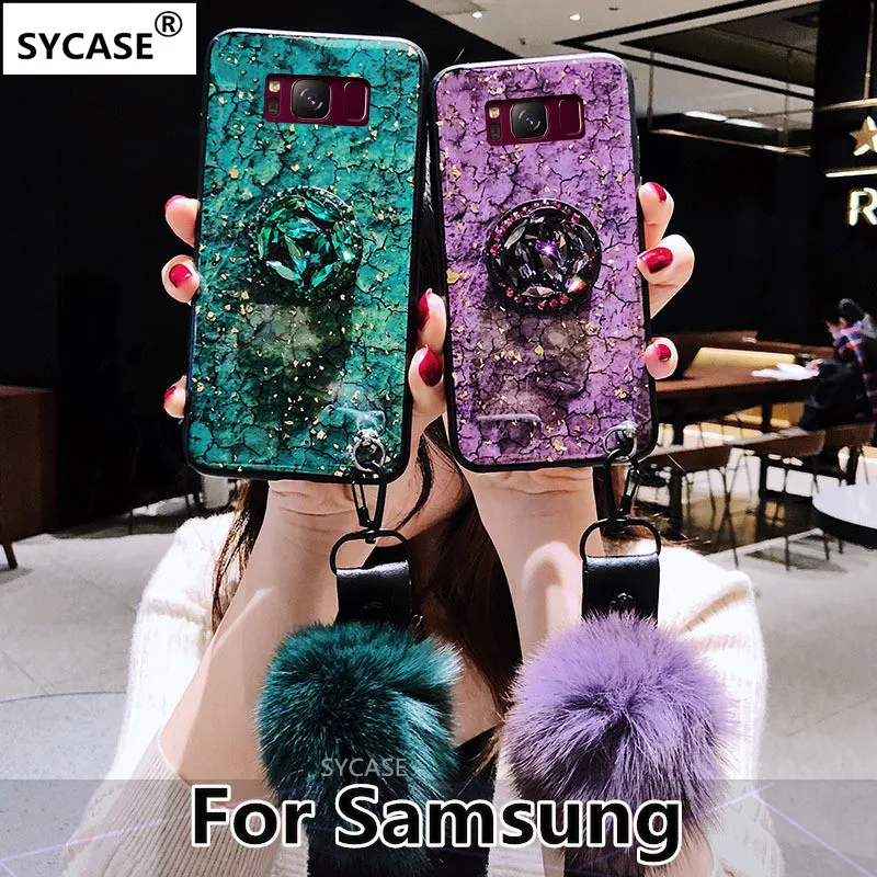 SYCASE For Samsung S8 S9 Note 8 9 J2 J3 J5 J7 DUO Prime PRO J4 J6 Plus J8 2018 Fashion Epoxy Green Purple soft phone case |