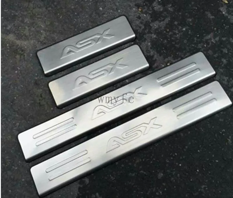 

stainless steel scuff plate door sill 4pcs/set car accessories for Mitsubishi ASX 2011 2012 2013 2014 2015 2016 2017 2018