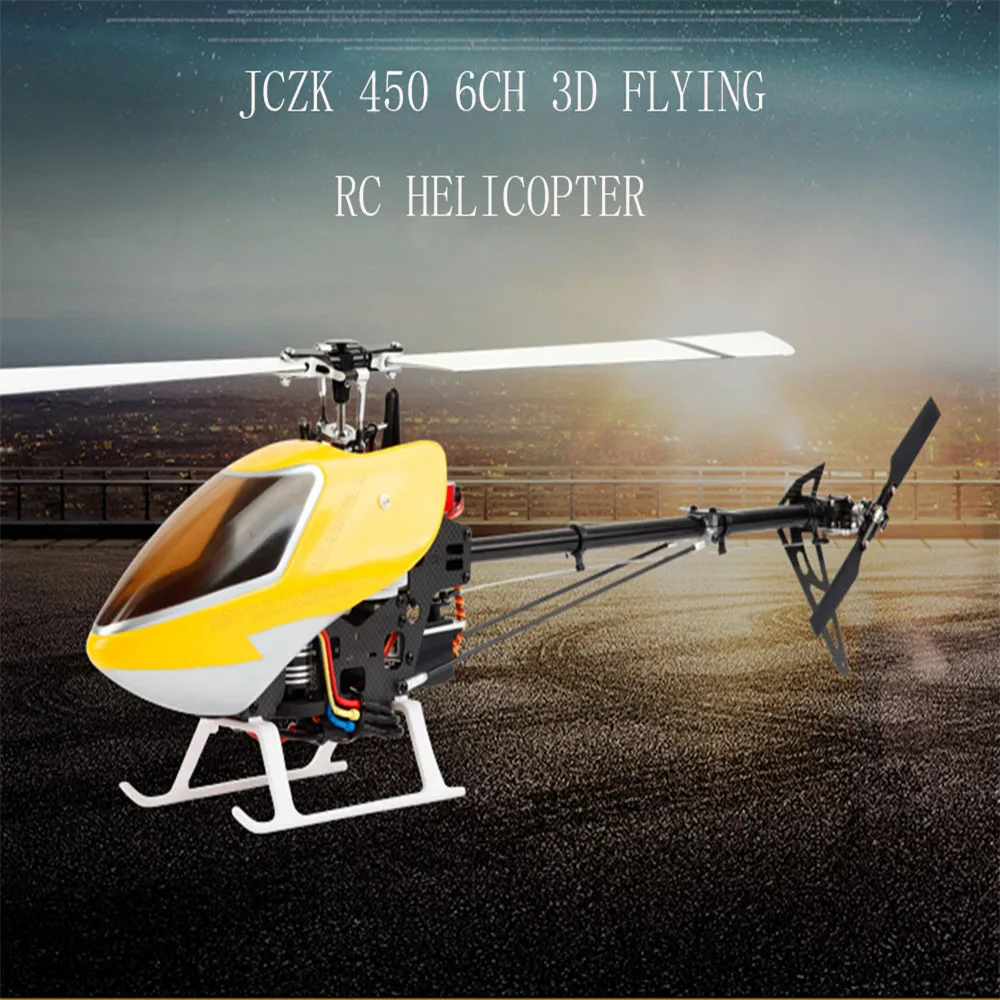 

2108 NEW Arrival Original JCZK 450 DFC 6CH 3D Flying Flybarless with Brushless motor 2.4G 9CH Transmitter RC Helicopter RTF
