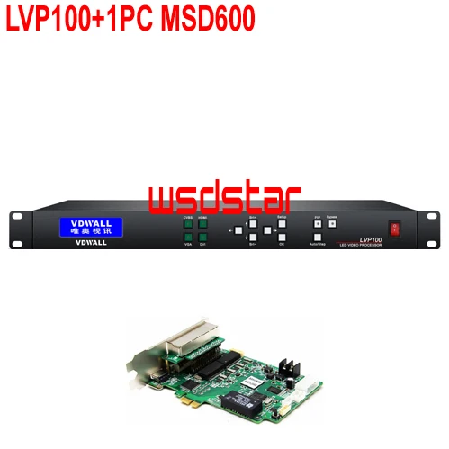 VDWALL LVP100 + 1 шт. MSD600 светодиодный видео процессор вход CVBS/DVI/HDMI/VGA 1920*1200 экран новый