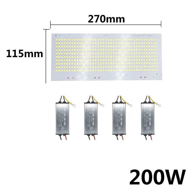 50W 100W 150W 200W Светодиодный SMD5730 чип лампа шарик с светодиодный драйвер высокой Мощность Светодиодный прожектор 30-36V для внутреннего и наружного спорта DIY Kit PCB