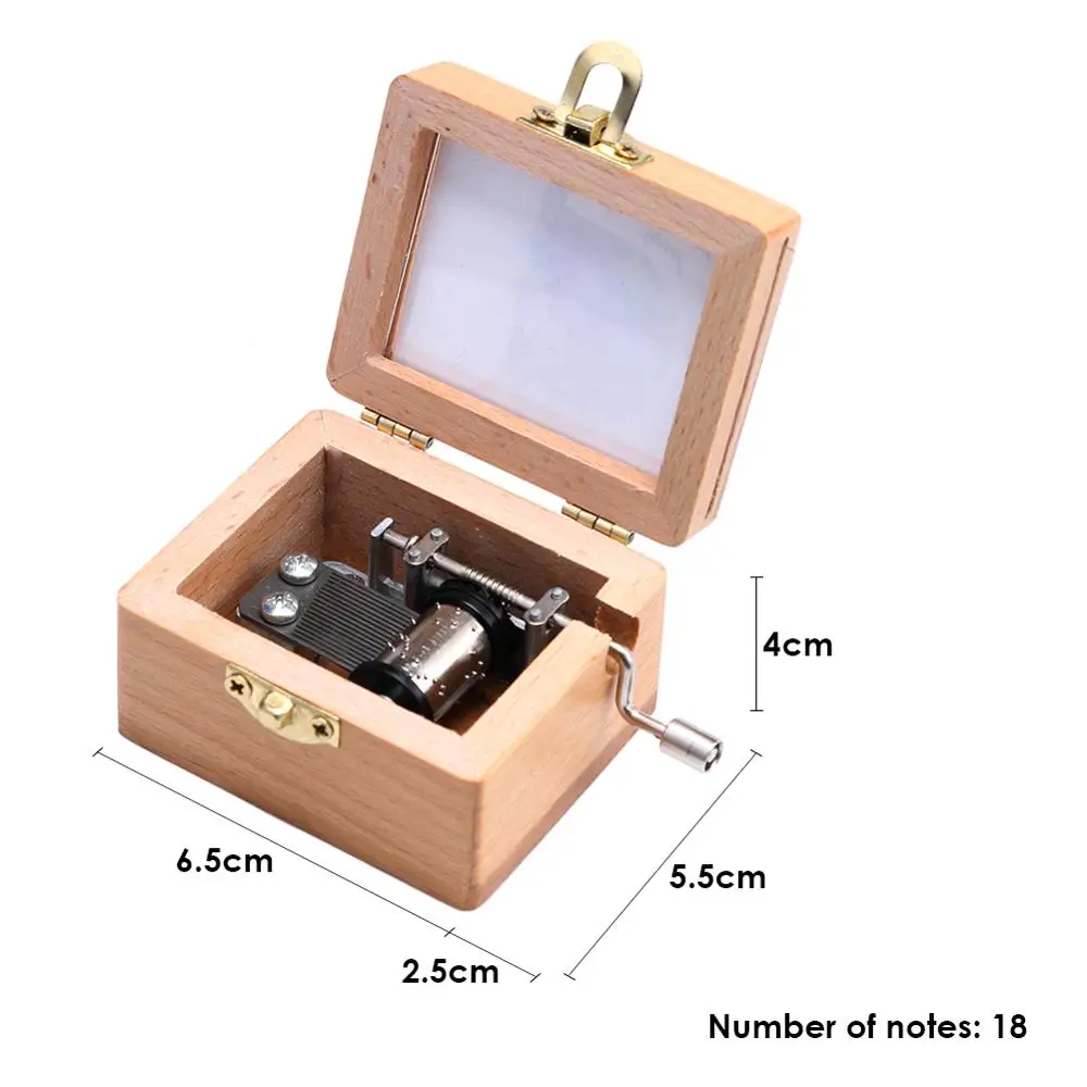 1 шт., деревянные музыкальные коробки ручной работы, красивая ручка, башня, подарок на день рождения, музыкальные коробки с ручным управлением, чехол для детей, подарок для взрослых - Цвет: A