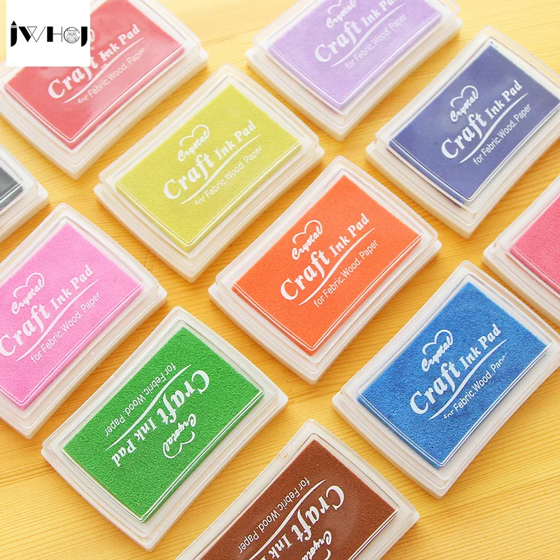 

1pcs candy color stamp inkpad Kids DIY Handmade Scrapbook Photo Album students Stamps Arts,Craft gifts