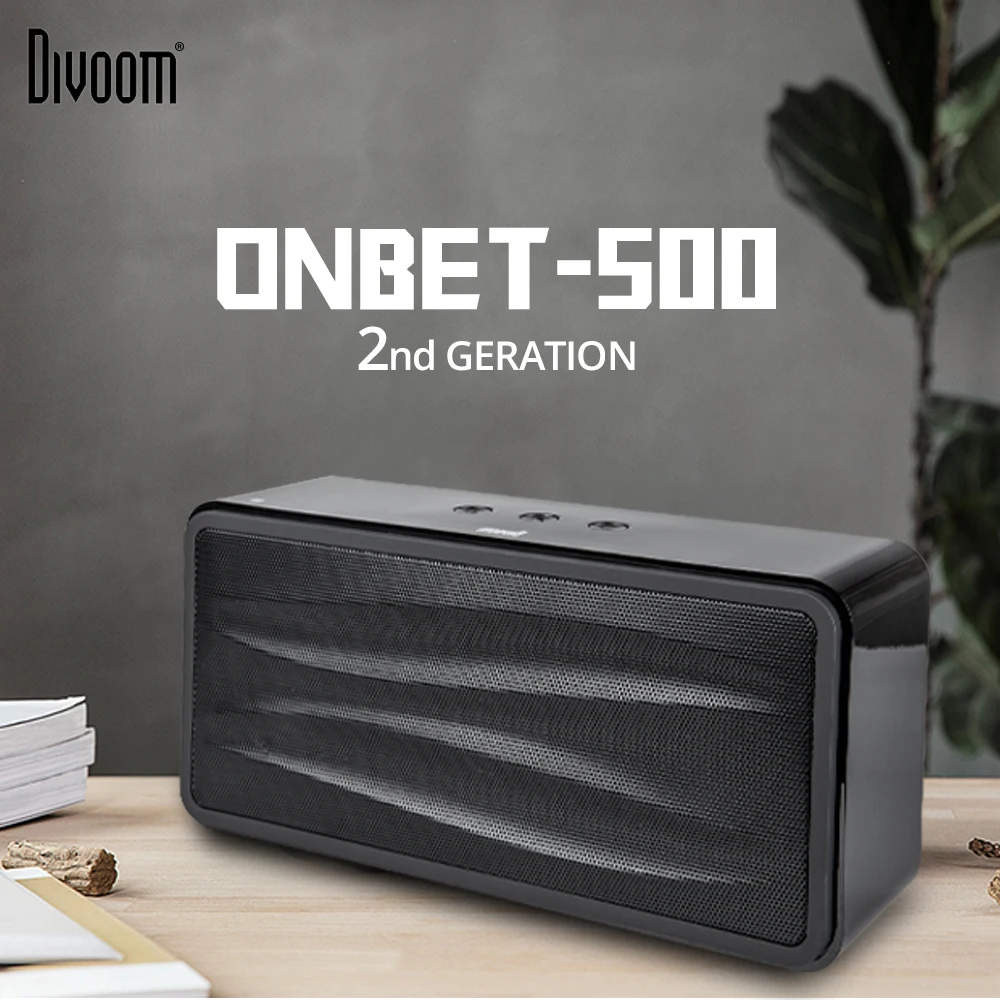 Divoom ONBET 500, Беспроводная Bluetooth колонка, Ретро стиль, антикварная, HiFi, для дома, высокая мощность, для улицы, сабвуфер, под дерево, звук, 3d, объемный