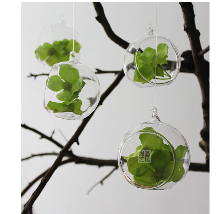 Buy Ball Clear Hanging Glass Globe Shape Vase Flower