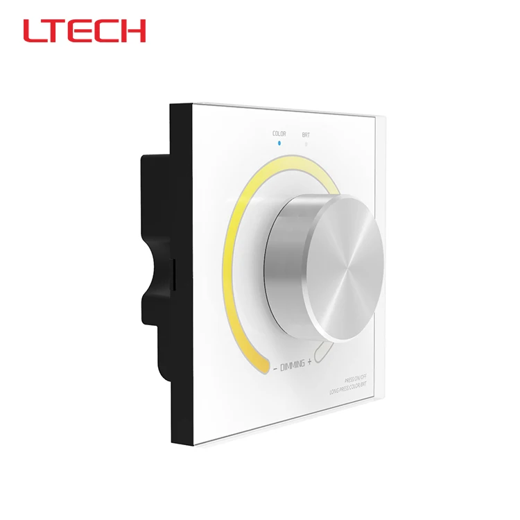 

DX62 color temperature knob panel led controller,AC100-240V input,RF 2.4G+DMX512 output signal for R4-5A/R4-CC Wireless receiver