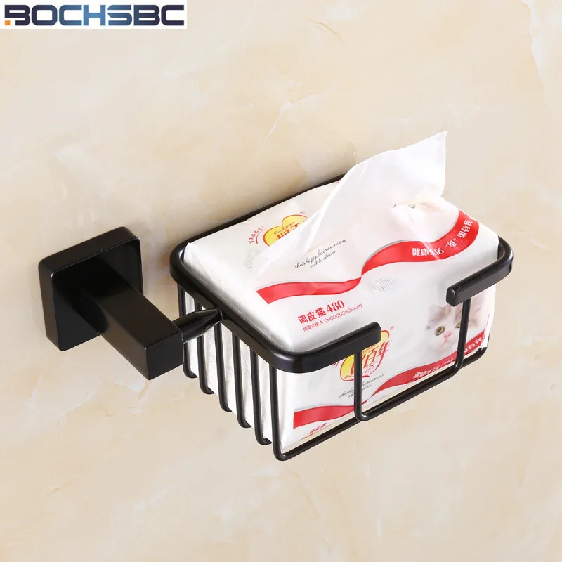 Black Paper Holders Wall Mounted Bathroom Accessories European Towel
