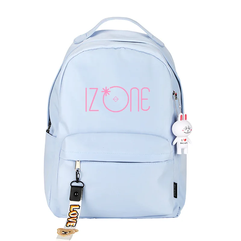 Kpop корейский IZONE IZ* один женский рюкзак с принтом Kawaii розовый рюкзак нейлоновые школьные сумки водонепроницаемый дорожный рюкзак Дата Rugzak - Цвет: 8
