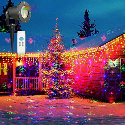 Лазерное рождественское освещение светодиодный лазерный проектор садовый лазерный свет для праздничного украшения для дома