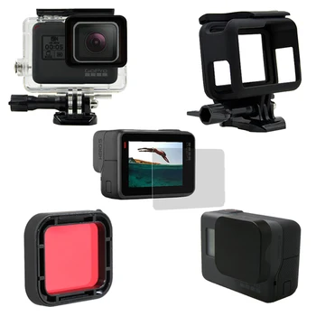 

GoPro Hero 5 Accessories Kit-45M Waterproof Case+Frame Housing+Lens Protective+Silicone Case+Screen Film+Lens Filter for Hero5