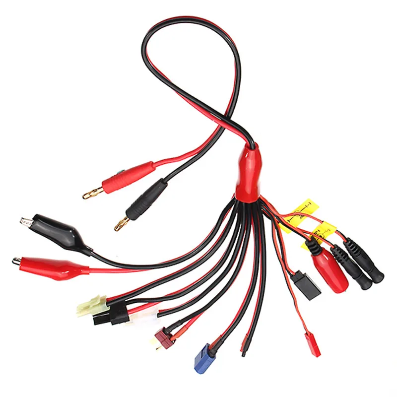 Best сделки DIY Многофункциональный Батарея зарядный кабель T штекер XT60 Вилки JST Futaba Провода разъем 12 в 1 разъем для RC модели