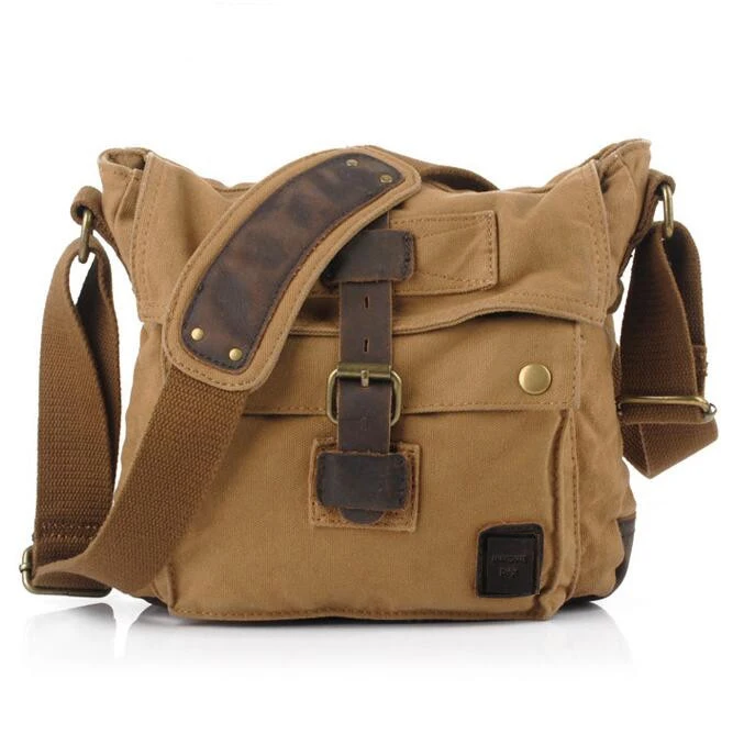 ANAWISHARE Vintage Men Messenger Bags Canvas Small Crossbody Bags For Women Messenger Bags High ...