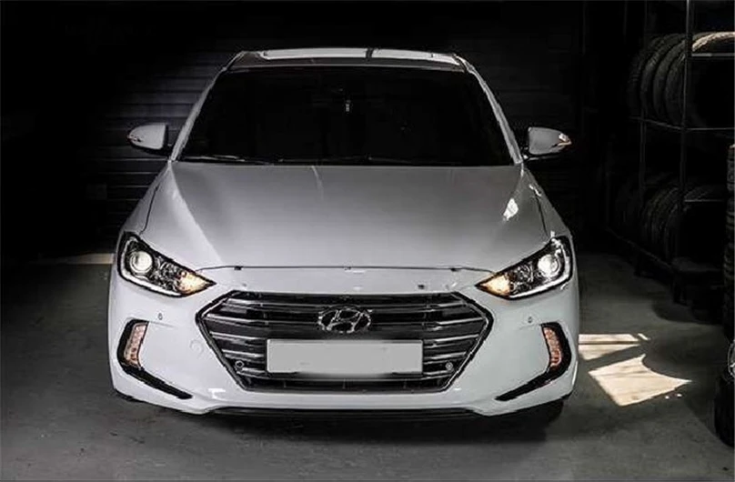 Автомобильный мигающий для hyundai Elantra светодиодный автомобильный DRL Дневной ходовой светильник Дневной светильник водонепроницаемый сигнальный фонарь автомобильный-Стайлинг