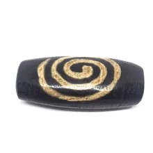 DIY плоская форма спиральный узор натуральный агат дзи бусины разлучающие бусины для DIY Ювелирные изделия