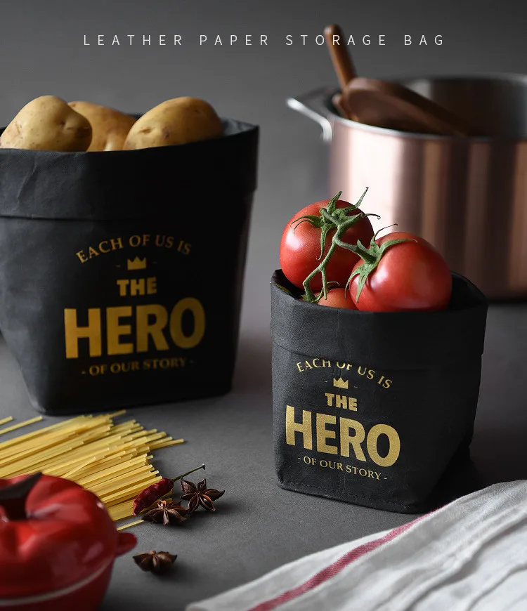 Reusable-Storage-Bag-Ecologico-Baskets-Bread-Fruit-Holder-Duarable-Washed-Paper Organizer-Home-Office-Desk-Table-Organization-017