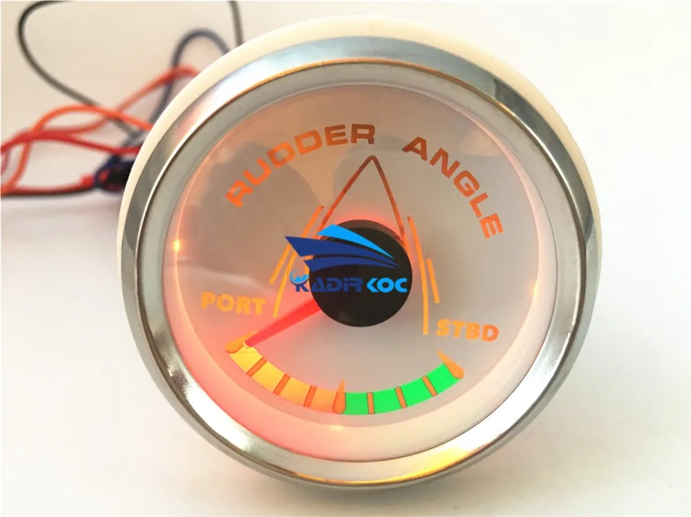 Упаковка из 1 52 мм Морской Руль Угловые датчики 0-190ohm водонепроницаемый руль Угловые метры лодка использовать инструмент с 8 видов подсветки