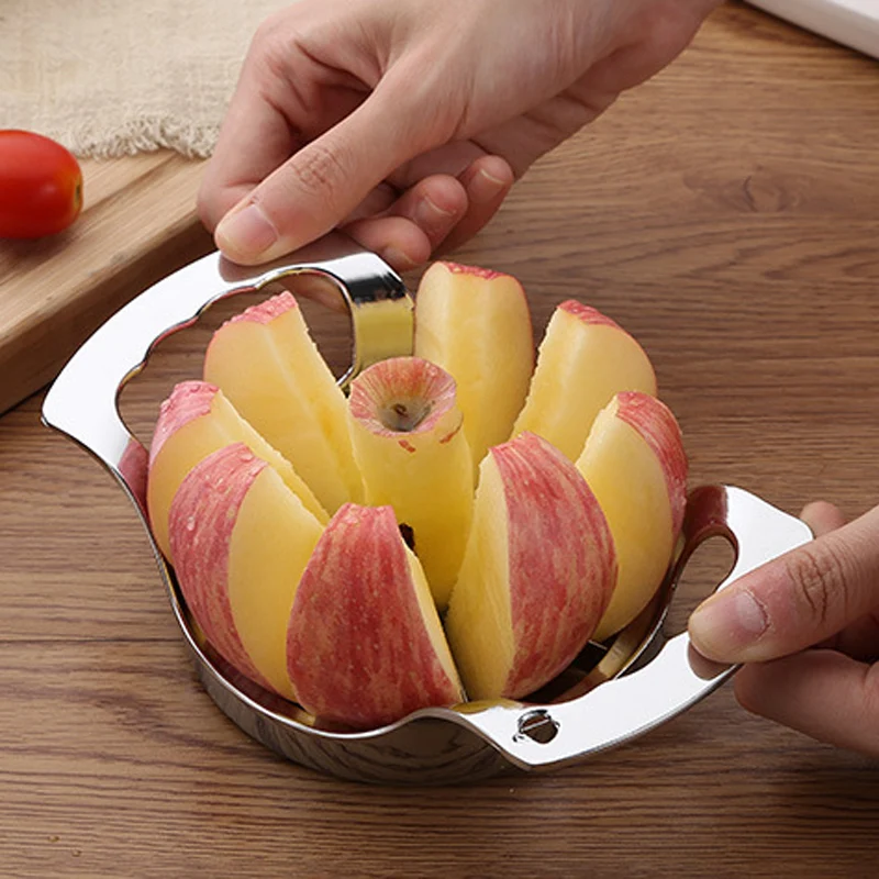 Kitchen Gadgets Apple Cutter Stainless Steel Apple Slicer Corer Wedger Vegetable Fruit Tools Apple Pear knife Divider 8-Blades (2)