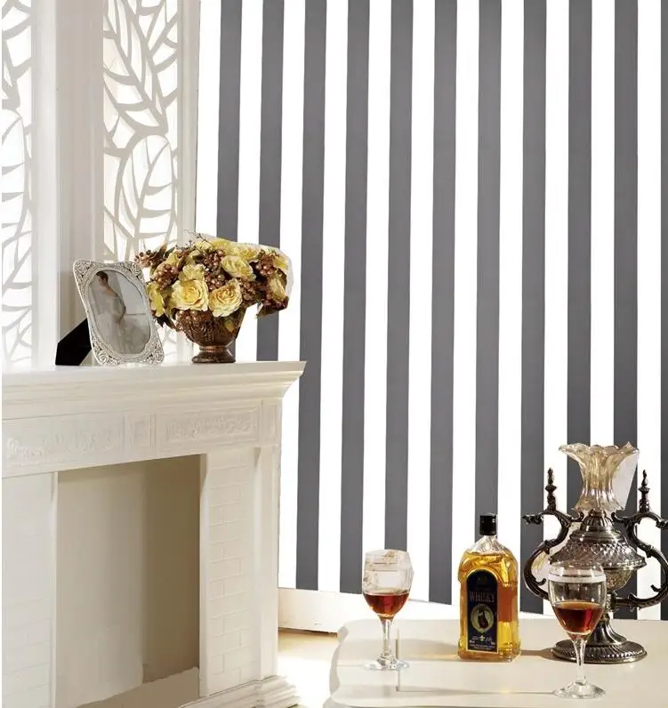 Beibehang современные черно-белые вертикальные полосы стикер водонепроницаемые обои для гостиной столовой прохода фон обои
