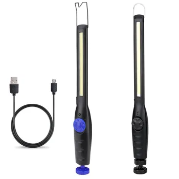 

2019 Newest COB Work Light USB LED Flashlight Torch Lanterna Hook Built-in Battery Flashlights Magnetic Stand for Car Repair
