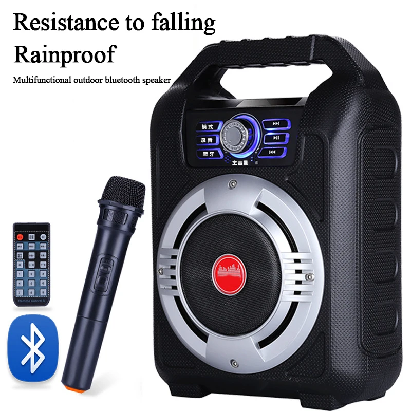 

S38 Big Power Bluetooth Audio Heavy Subwoofer Card U Disk Square Dance Audio Portable Outdoor Speaker Music Player Support FM TF