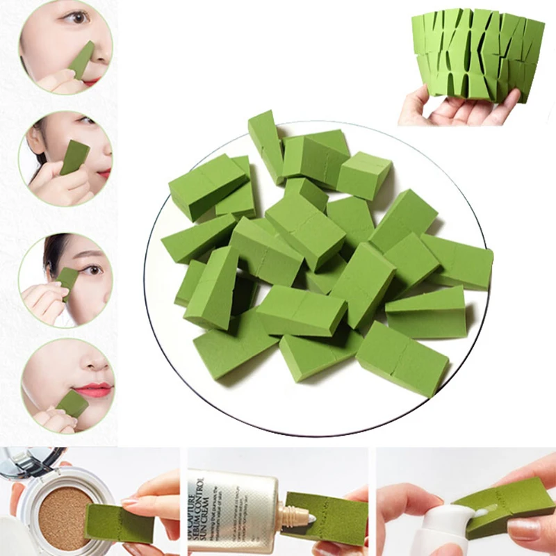 24Pcs Triangle Makeup Sponge Puffs FaceFoundation Powder Base Cream Makeup Sponge Beauty Cosmetic Smooth Puff 4 Colors