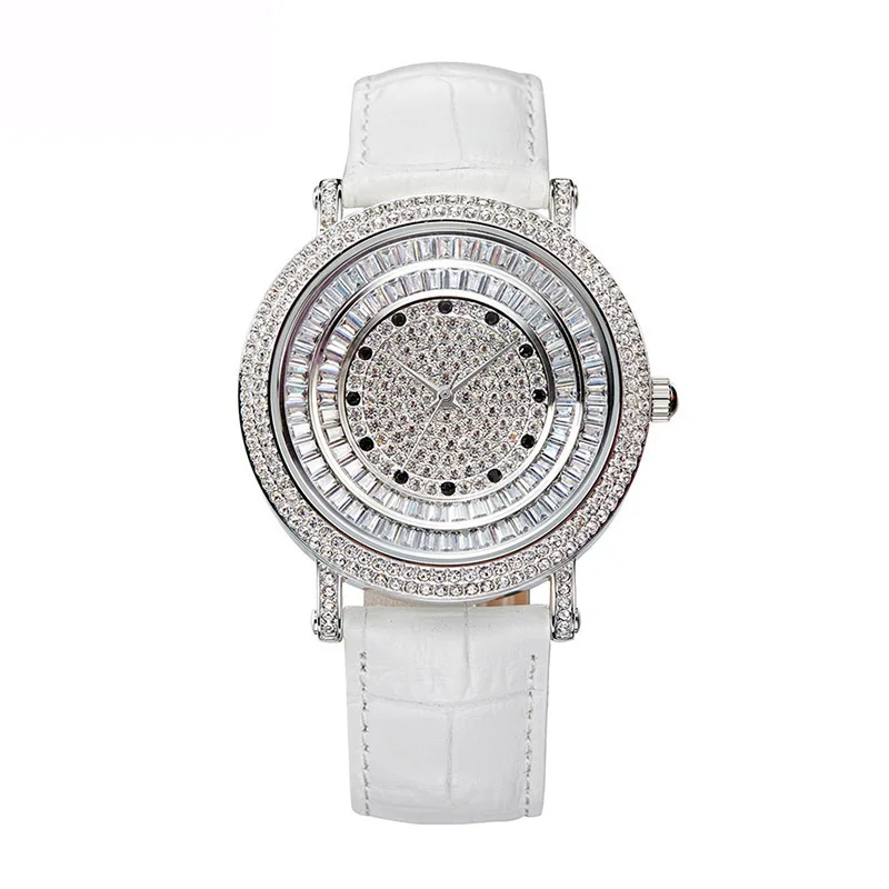 

Reloj Mujer Full Diamond Female Quartz Watch Woman Fashion Watch Ladies Leather Bracelet Waterproof Clock Top Brand Luxury Table