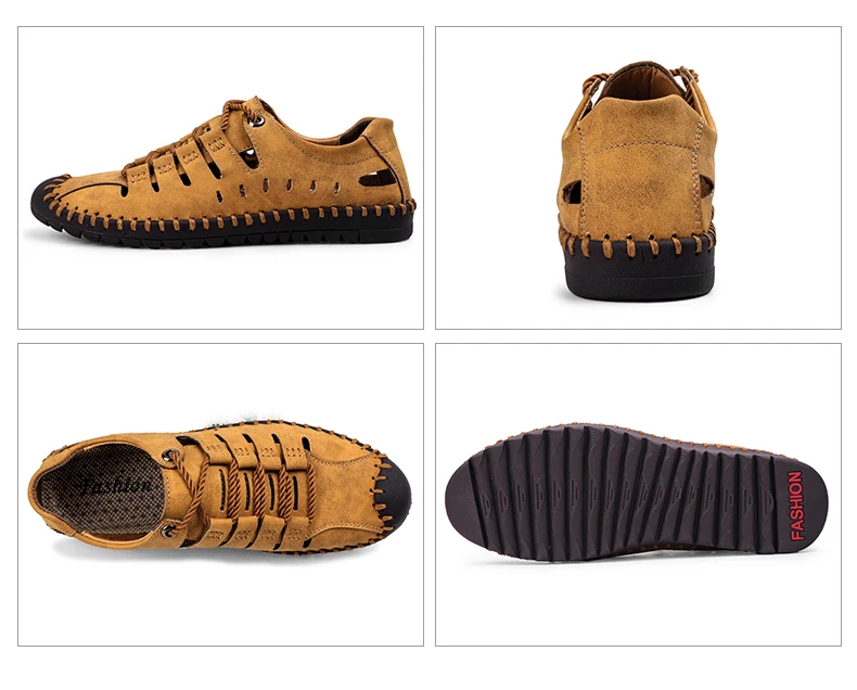 Дизайнерские мужские сандалии из натуральной кожи; Мужская обувь; летние пляжные сандалии; Мужская обувь; Повседневная прогулочная водонепроницаемая обувь; большие размеры 39-46