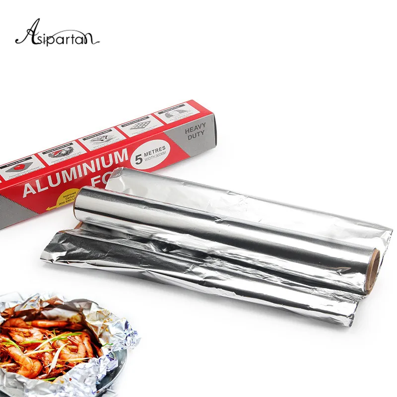 Asipartan 5m Outdoor Barbecue Tin Foil Paper Baking Aluminum Foil Paper