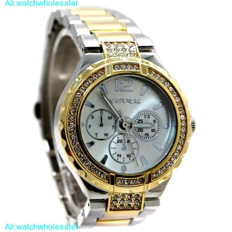 FW836C New Water Resist White Dial Ladies Water Resistant Crystal Bracelet Watch