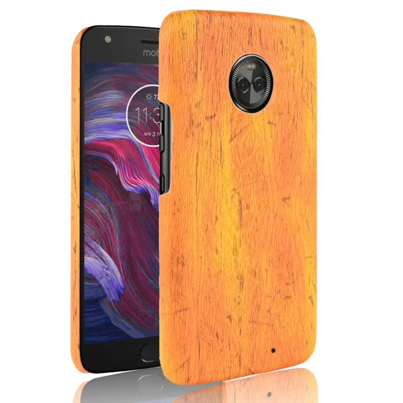 MOTO X4 Wood grain PU leather +PC case_94