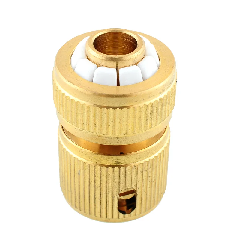 1pc Brass Copper Water Connection Hose Tube Fitting Adapter Garden Water Pipe Tap Quick Connector For Car Wash Home Irrigation