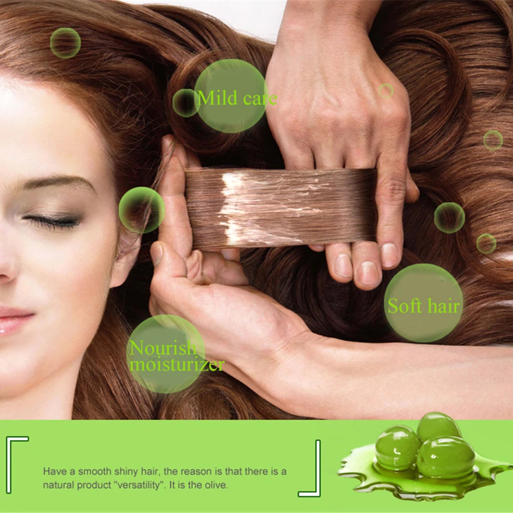 2 шт./лот травяные средства для ухода за волосами набор оливковых масел маска