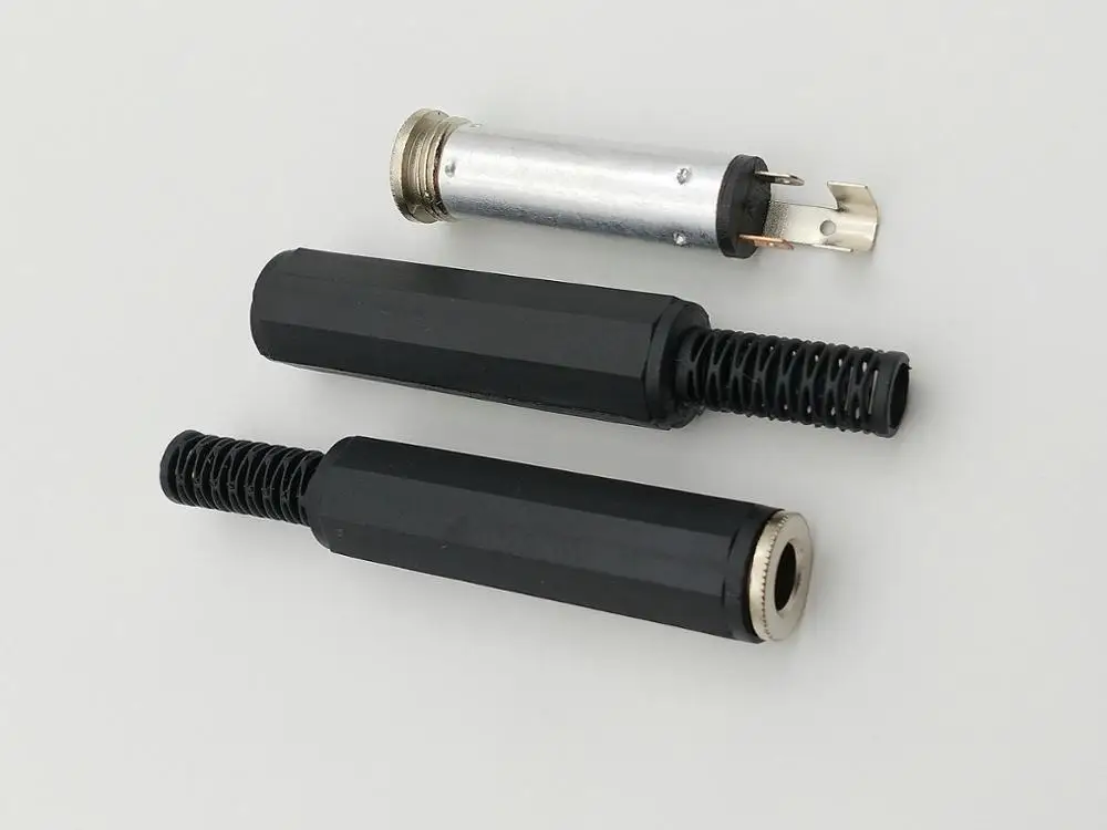 100 шт. 1/4 &quotстерео гнездо TS Jack Разъем 6 3 мм стерео припой разъем|plug 6.3mm|connector 6.3mmconnector