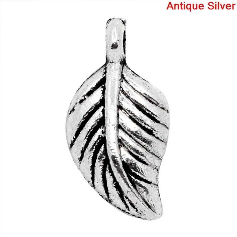 

Doreen Box Lovely Charm Pendants Leaf Antique Silver 15x7.5mm,200PCs (B23829)